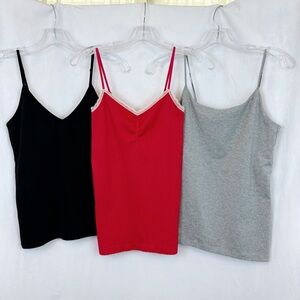 NEW Women's Camisole Tops - Black, Red, and Gray